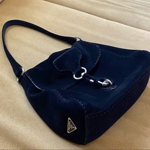Prada suede hobo style bag